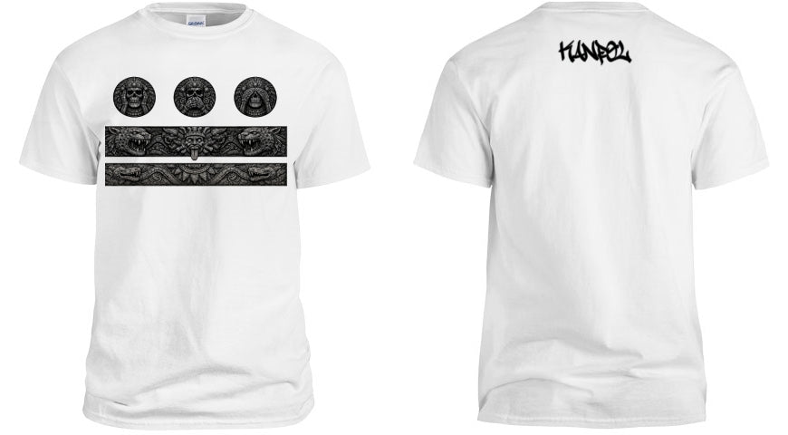 KANPOL Drop 01 — Core Mark White Tee (Black/White)
